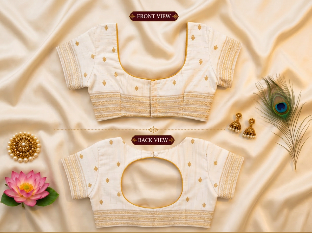 Classic Ivory Blouse Design